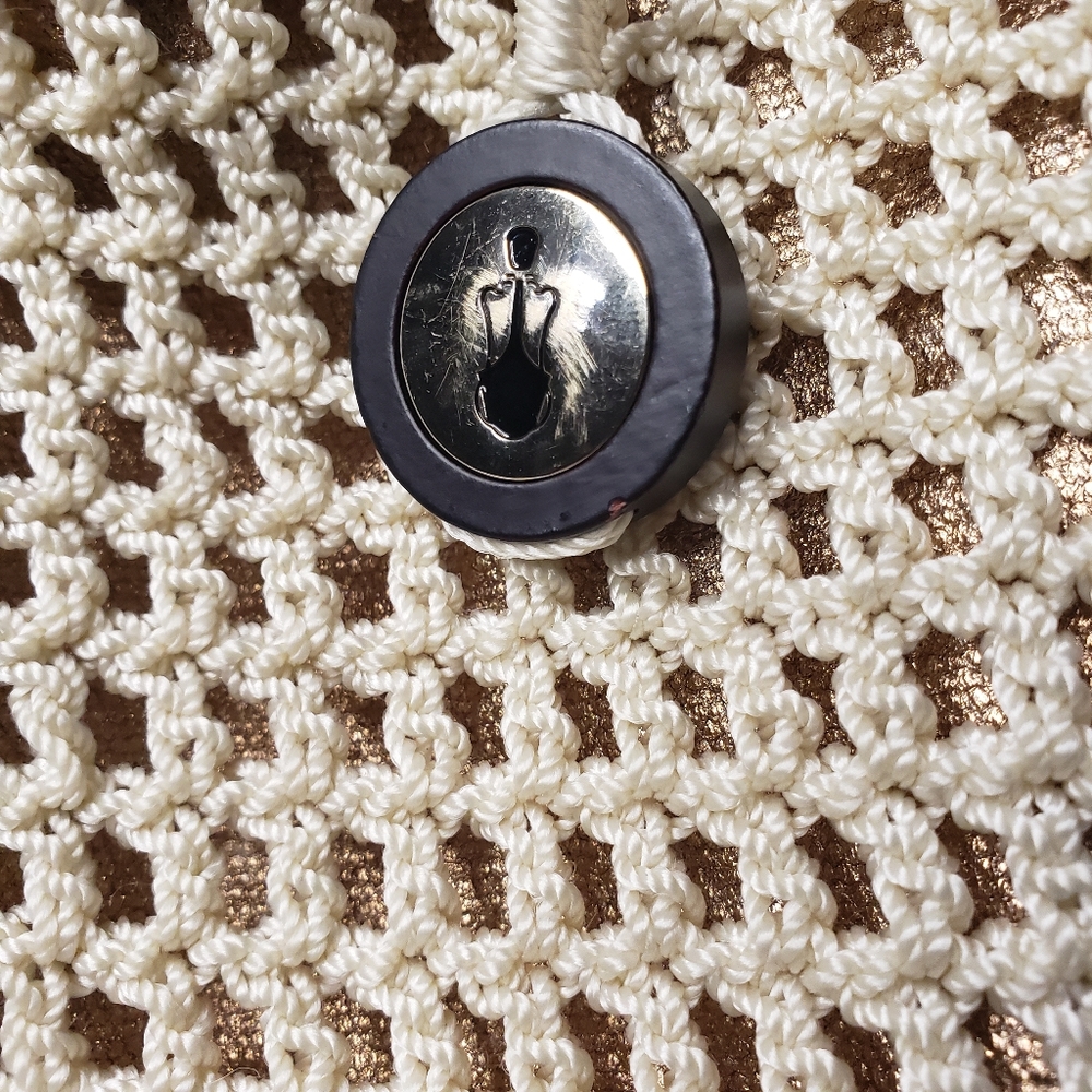 The Sak Crochet Hobo Bag in Cream and Brown - Picture 6 of 12